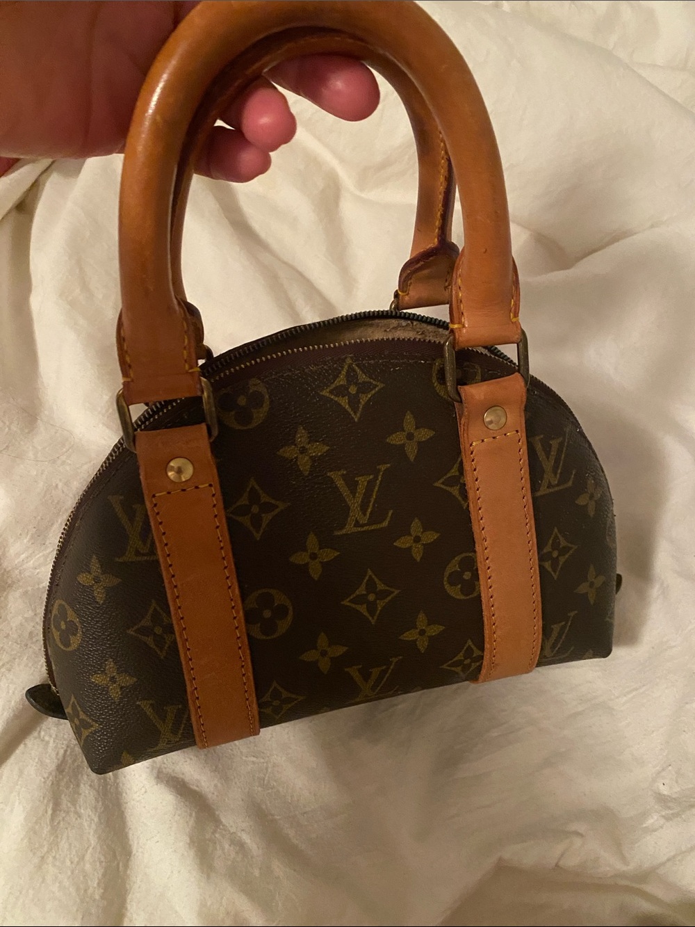 Louis Vuitton Monogram Canvas Mini Top-Handle Bag in Brown and Tan